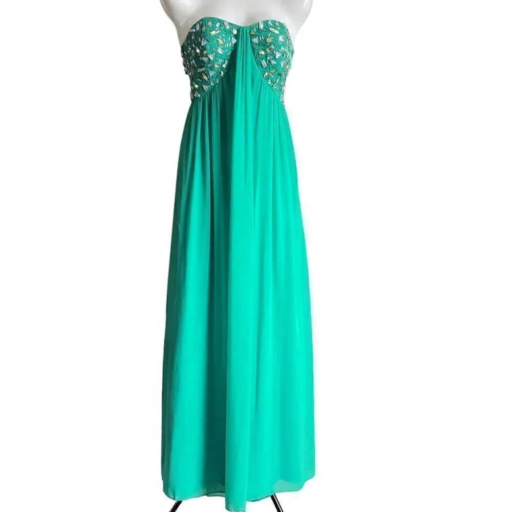 MORGAN & CO CHIFFON DRESS - Picture 3 of 10